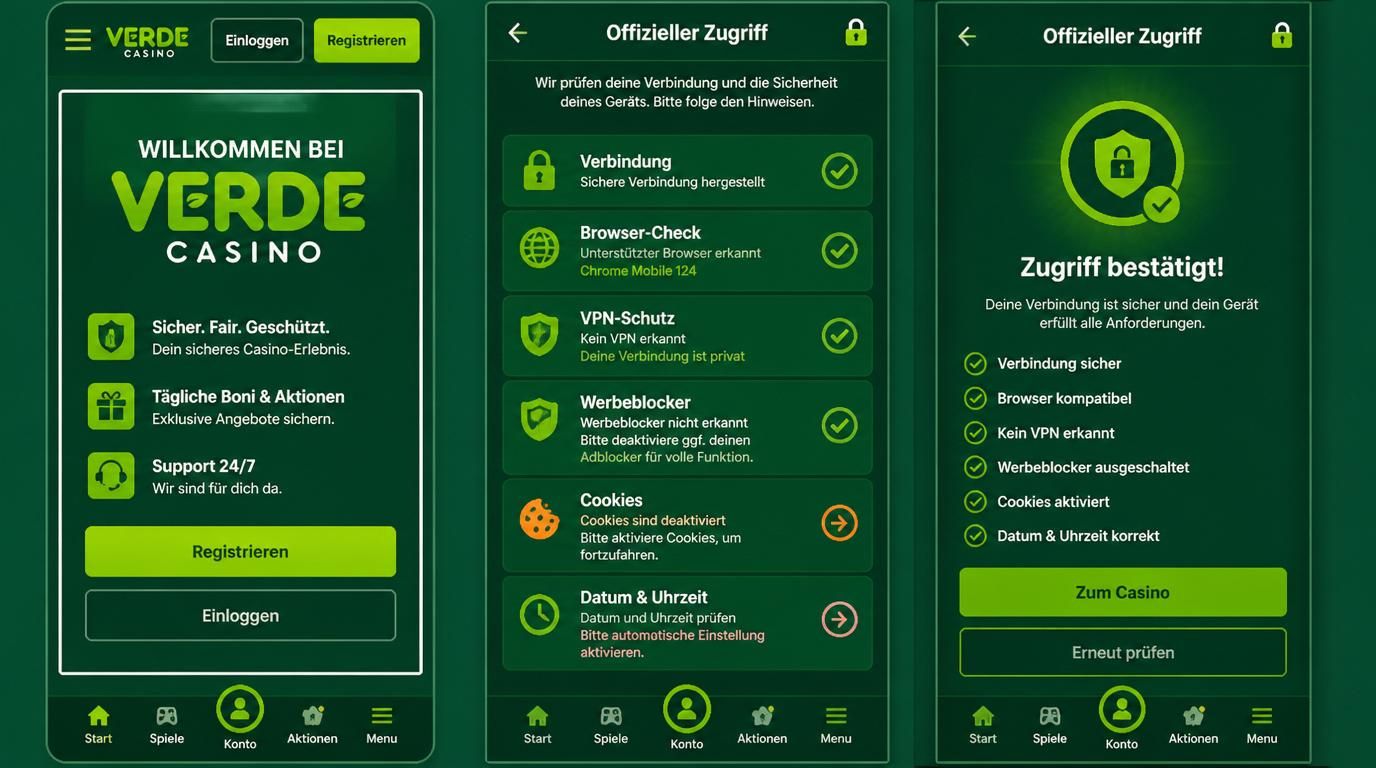 Prüfen von Gerät, Browser und Einstellungen bei mobiler Anmeldung in Deutsch